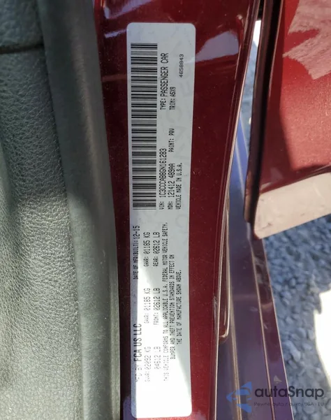2016 Chrysler 200 Limited from USA, damaged, VIN 1C3CCCAB8GN161283